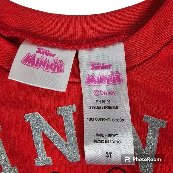 Minnie Mouse Long-sleeved Tee with Tie NWT Toddler Size 3T - Picture 4 of 6